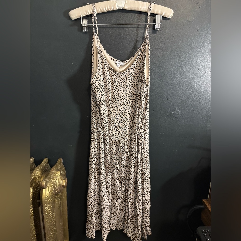 Boutique Cheetah Tie Waist Summer Dress